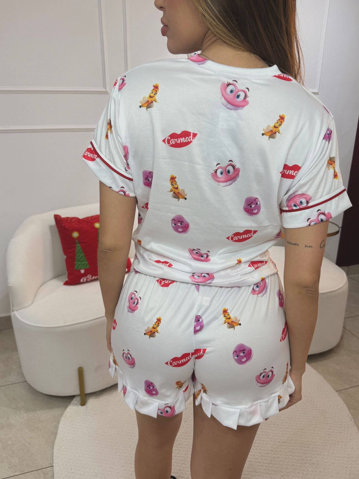 Pijama Carmed Pure - Tecido Suede - estampa carmed - Imagem 2